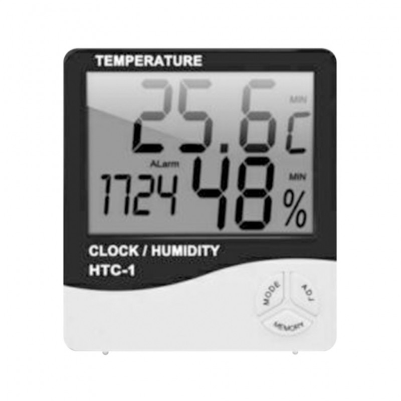 Meidong LCD Thermometer Hygrometer Humidity Meter Room Indoor Temperature Clock